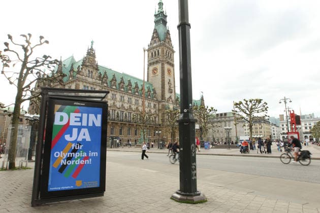 Hamburg, posters advertise the Olympic bid