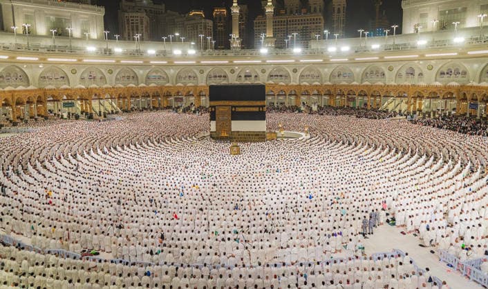 Saudi Arabia, Muslims before the start of the Hajj in Mecca