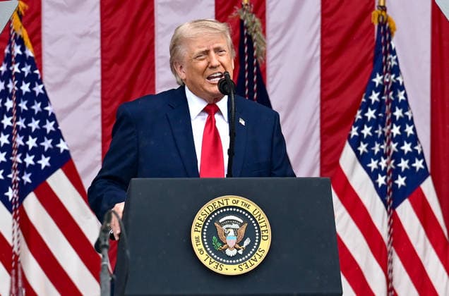 USA, Donald Trump on Memorial Day in Arlington
