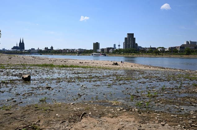 North Rhine-Westphalia, Low water levels in the Rhine in Cologne