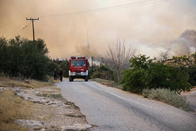 Greece, wildfires in Megara