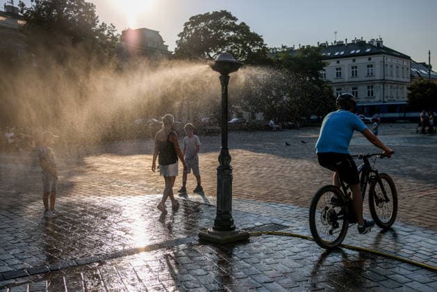 Poland, heatwave in Kraków