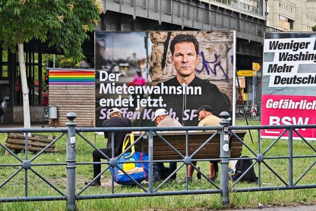 Berlin, election posters for the parliamentary elections