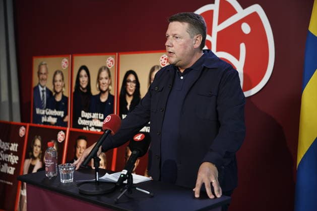 Sweden, press conference held by the Social Democratic Party in Stockholm