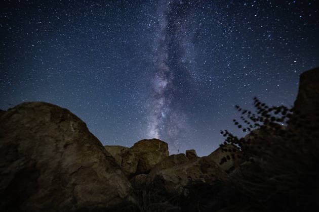 Israel, Perseids over the Negev Desert