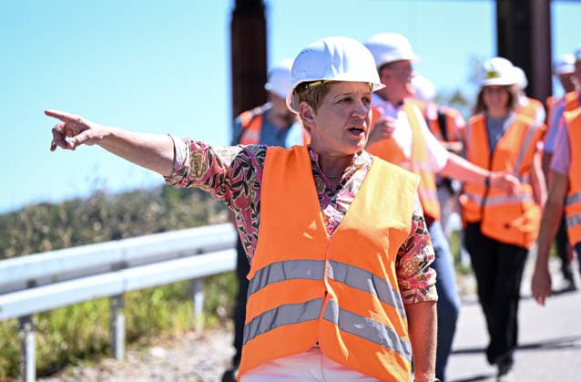 Baden-Württemberg: Transport Minister Nicole Razavi visits the construction site of the Neckartal Bridge near Horb