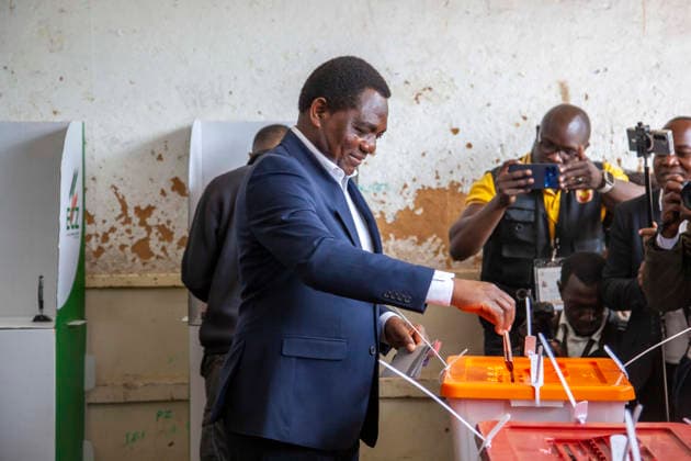 Incumbent Hakainde Hichilema wins the presidential election in Zambia, archive footage