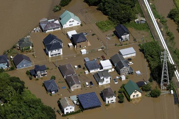 Japan: The aftermath of heavy rain in Chiba