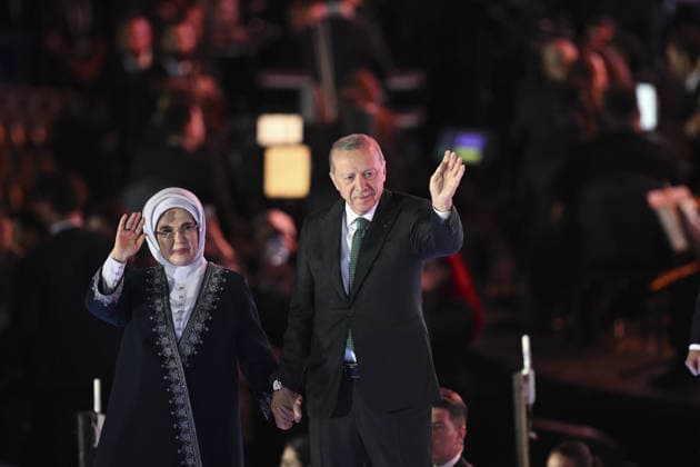 Turkey: Recep Tayyip Erdogan and Emine Erdogan at the 25th anniversary of the AKP’s founding in Ankara