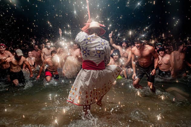 Spain, The Correfoc Festival in Badalona