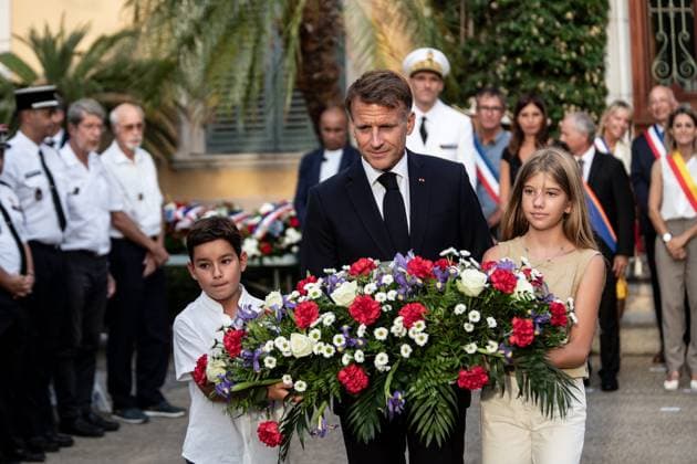 France: Emmanuel Macron attends a ceremony in Bormes-les-Mimosas to mark the 82nd anniversary of the Provence landings