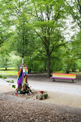 Berlin, a maple tree commemorating the CSD attack, archive photo
