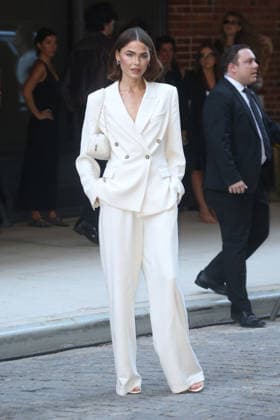 New York Fashion Week, guests at the Calvin Klein fashion show