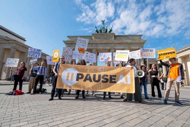 Berlin: Demonstration calling for an international AI moratorium