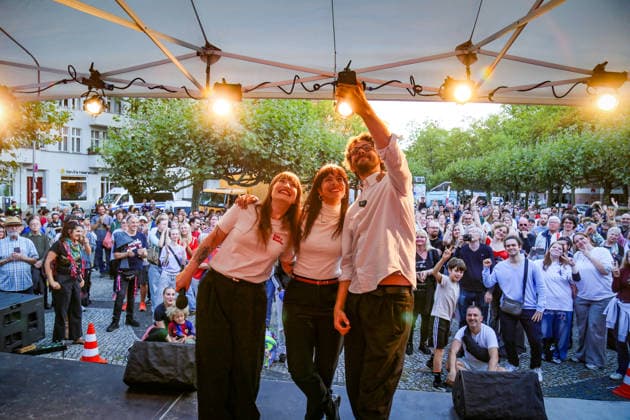 Elections in Berlin: Die Linke’s election campaign and rally in Charlottenburg