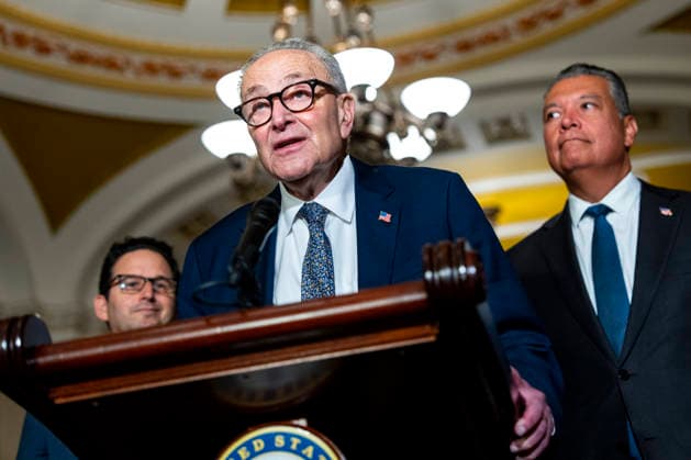 USA: Chuck Schumer’s press conference in Washington DC