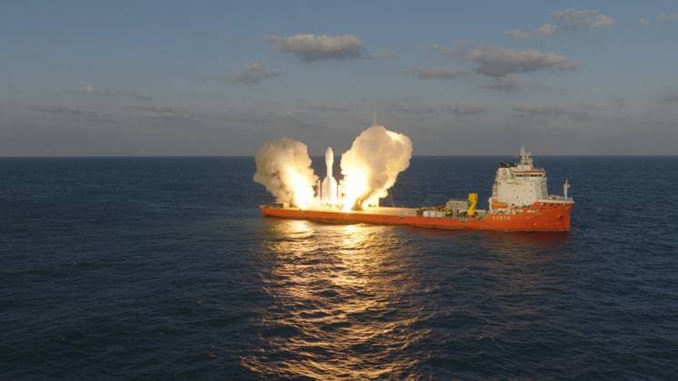 China, Gravity-1 Y3 launch vehicle off the coast of Shanghai