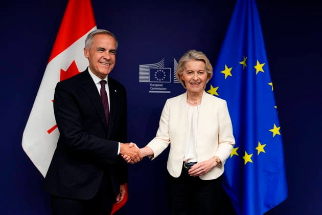 France: Ursula von der Leyen meets Mark Carney in Strasbourg