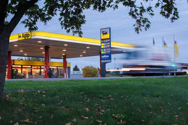 Mecklenburg-Western Pomerania, petrol station in Pasewalk