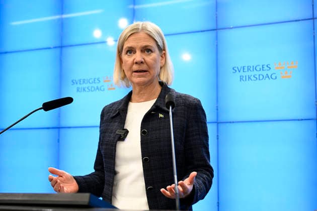 Sweden, Magdalena Andersson’s press conference in Stockholm