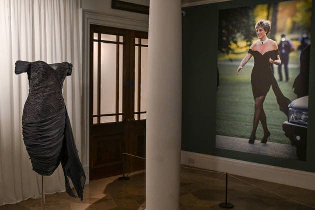 United Kingdom: Presentation of Princess Diana’s ‘Revenge Dress’ at Sotheby’s in London
