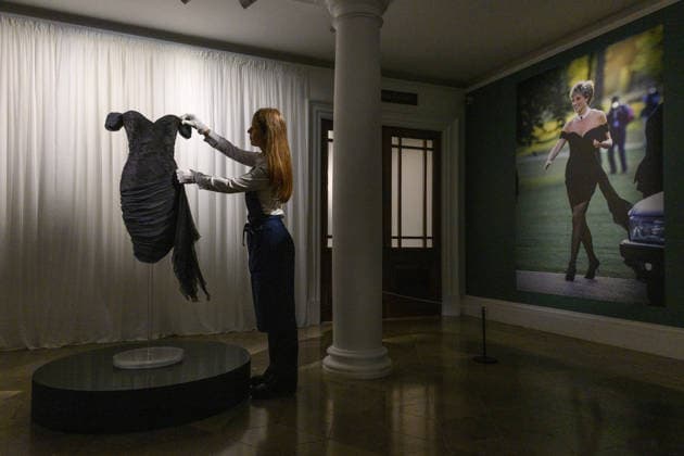 United Kingdom: Princess Diana’s iconic ‘Revenge Dress’ by Christina Stambolian at Sotheby’s in London