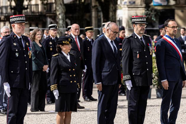 France: Laurent Nunez attends a national memorial service in Bordeaux for two firefighters killed in a forest fire