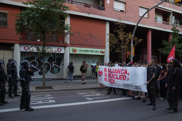 Spain: Anti-fascist rally against a Vox event in Barcelona