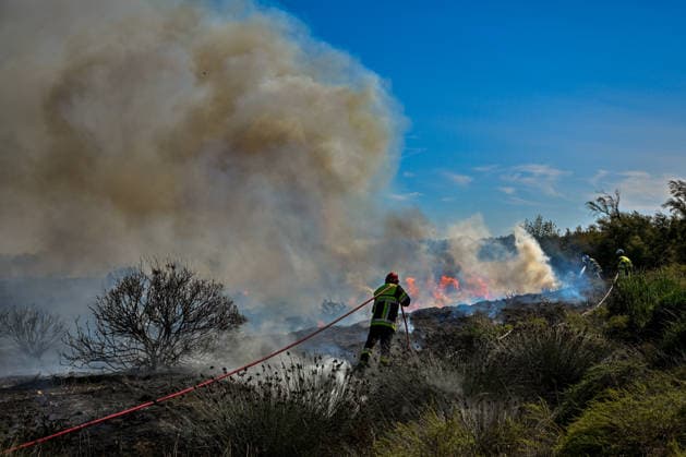 France, wildfire in Fos-sur-Mer