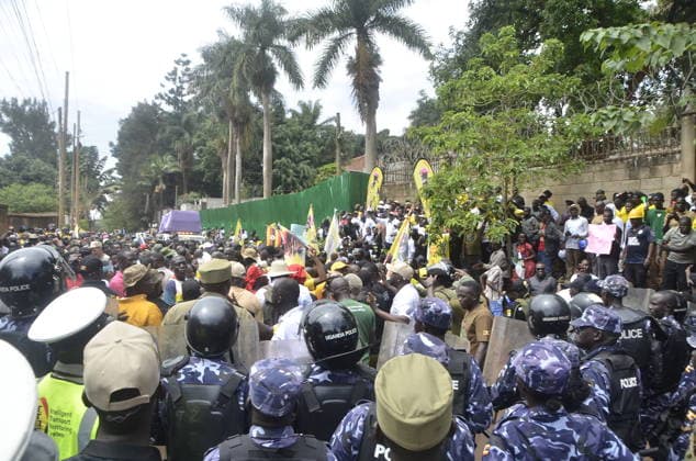 Uganda: Protests outside the Turkish Embassy in Kampala