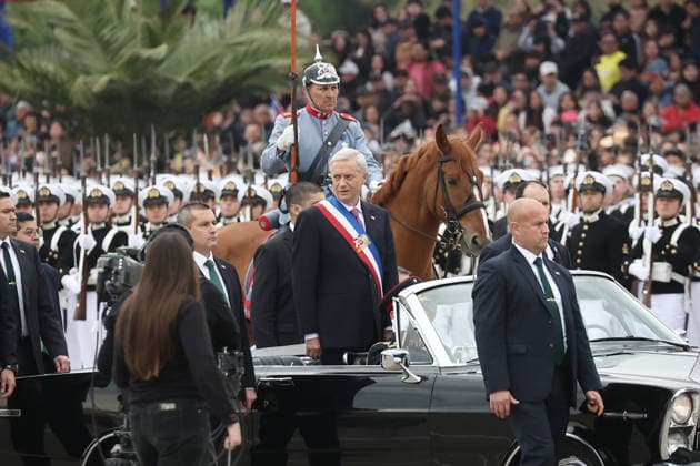 Chile, Jose Antonio Kast during a parade in Santiago