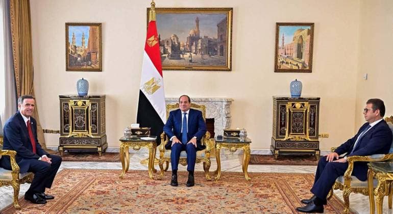 Cairo: Abdel Fattah al-Sisi receives John Ratcliffe
