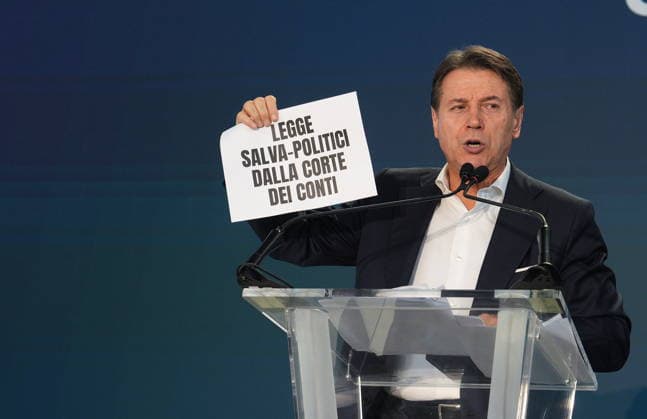 Italy: Giuseppe Conte at a Five Star Movement event in Milan