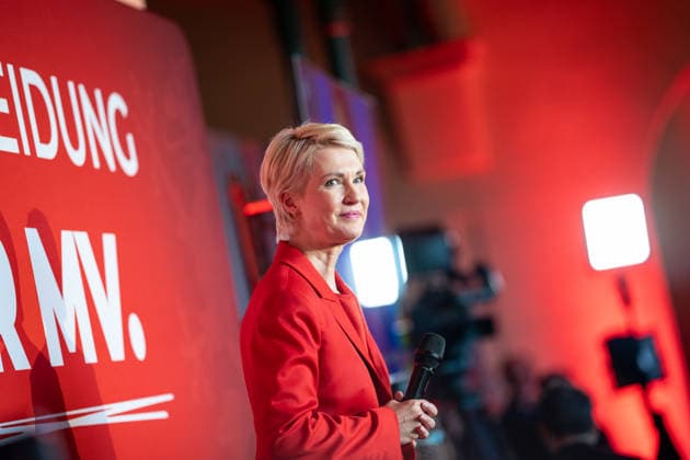 State election in Mecklenburg-Western Pomerania, SPD election victory party in Schwerin