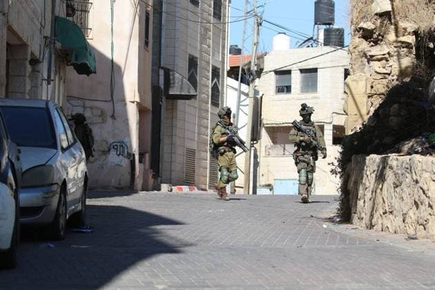 Middle East conflict, West Bank, Israeli security forces in Biddu