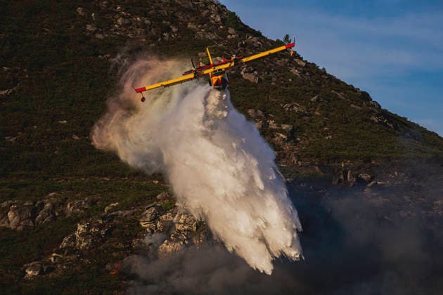Spain, forest fires in Galicia