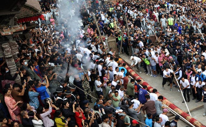 Nepal, Indrajatra Festival in Kathmandu