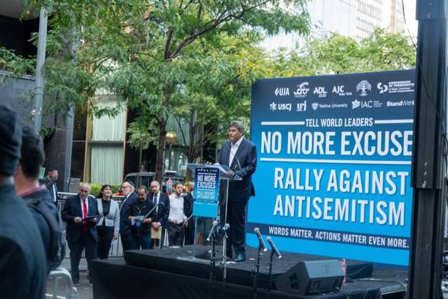 USA: Protest against anti-Semitism in New York