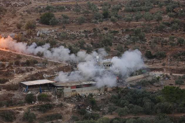 Middle East conflict, West Bank, Israeli Defence Forces demolish the home of a Palestinian prisoner near Nablus