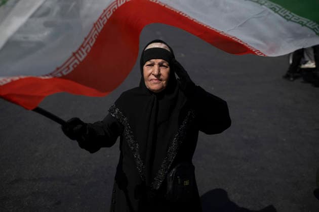 Iran, motorbike rally by the Self-Sacrificing Forces in Tehran