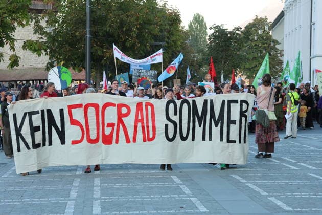 Switzerland, climate protest in Lucerne