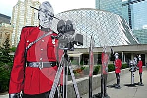 Toronto International Film Festival Photo Spot, TORONTO - SEPTEMBER 13, 2011: Unique installation for souvenir photos in front of Roy Thomson Hall, a major venue of the 36th Toronto International Film Festival, Sept 8 - 18, 2011, Toronto, Canada.