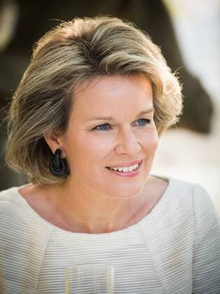 Queen Mathilde of Belgium pictured during a meeting of Belgian royal couple with street children project Amar, partner of Belgian NGO KIYO for children s rights at MAM (Museu of Arte Moderna), in the margin of the presence of the royal couple in Rio, Brazil for the 2016 Olympic Games Olympische Spiele Olympia OS Friday 05 August 2016. BENOITxDOPPAGNE x04903960x