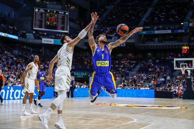 October 10, 2019, Madrid, MADRID, SPAIN: MADRID, SPAIN - OCTOBER 10: Rodolfo Rudy Fernandez Farres of Spain and Real Madrid and Wilbekin of United Estates and Maccabi during the EuroLeague basketball match, Round 2 Regular Season Games, played between Real Madrid and Maccabi FOX at Wizink Center, on October 10, 2019 in Madrid, Spain. Basket: EuroLeague - Real Madrid v Maccabi FOX - ZUMAa181 20191010_zaa_a181_050 Copyright: xAFP7x