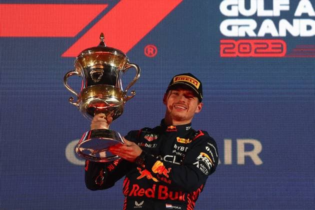 F1 Bahrain Grand Prix Max Verstappen of Red Bull Racing at the podium after Bahrain Grand Prix at Bahrain International Circuit in Sakhir, Bahrain on March 5, 2023. Sakhir Bahrain Copyright: xJakubxPorzyckix originalFilename:porzycki-f1bahrai230305_np82R