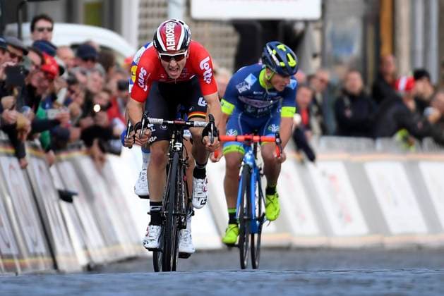 Binche Chimay Binche 2017 Cycling Race BINCHE, BELGIUM - OCTOBER 3 : DE BUYST Jasper (BEL) Rider of Team Lotto - Soudal wins the Memorial Frank Vandenbroucke cycling race Binche Chimay Binche (195 kms) on October 03, 2017 in Binche, Belgium, 3 10 2017 Binche Belgium Copyright: xVincentxKalutx 10667620-013