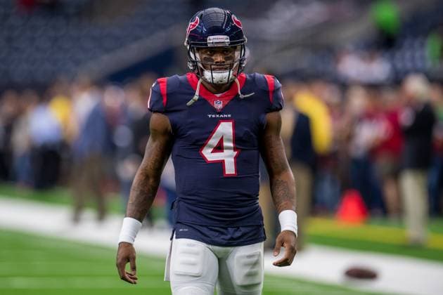 NFL, American Football Herren, USA 2018: Cowboys vs Texans AUG 30 August 30, 2018: Houston Texans quarterback Deshaun Watson (4) prior to a preseason NFL football game between the Houston Texans and the Dallas Cowboys at NRG Stadium in Houston, TX. ..Trask Smith CSM Houston TX U.S. EDITORIAL USE ONLY Copyright: xx ZUMA-20180830_zaf_c04_073.jpg TraskxSmithx csmphototwo422618