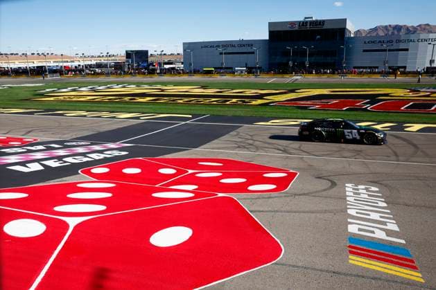 LAS VEGAS, NV - OCTOBER 19: Ty Gibbs ( 54 Joe Gibbs Racing Monster Energy Toyota) during qualifying for the South Point 400 NASCAR, Motorsport, USA Cup Series playoff race on October 19, 2024, at Las Vegas Motor Speedway in Las Vegas, NV. (Photo by Jeff Speer LVMS Icon Sportswire) AUTO: OCT 19 NASCAR Cup Series South Point 400 EDITORIAL USE ONLY Icon241019126