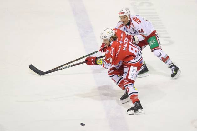 Sahnpark Crimmitschau 14 03 2025 Saison 2024 25 Eishockey 2 Bundesliga Play Down 3 Spiel Kunsteisstadion Heimspiel Eispiraten Eispiraten Eisbären Regensburg Corey Mackin EPC red Andrew Schembri Regenburg white Crimmitschau Sachsen Germany