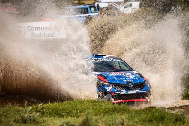 AUTO - WRC, Motorsport Rallye, WM - RALLY ITALIA SARDEGNA 2025 64 Tom PELLEREY, HervÃ FAUCHER, Renault Clio Rally3, action during the 2025 Rally Italia Sardegna, 6th round of the 2025 WRC World Rally Car Championship, from June 5 to 8, 2025 at Olbia, Italy - OlbiaItaly  Copyright: xNikosxKatikisx